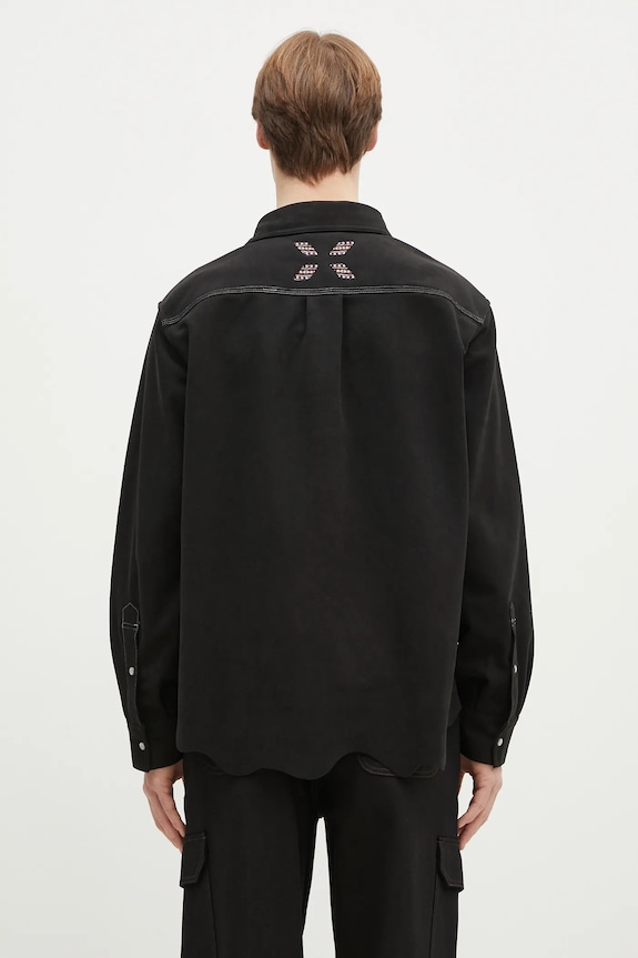 Abbigliamento Andersson Bell camicia Lemmans Faux-Suede atb1236m nero