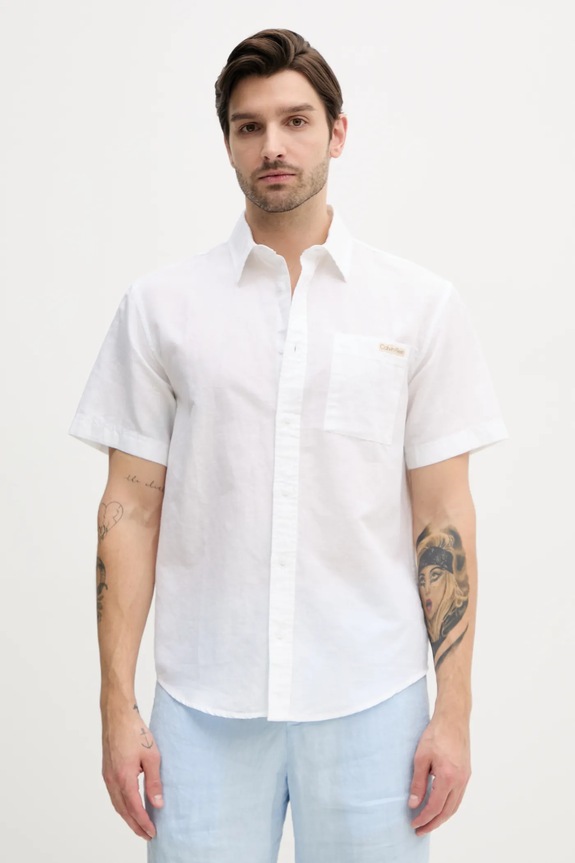 Calvin Klein Jeans len ing len fehér J30J327296