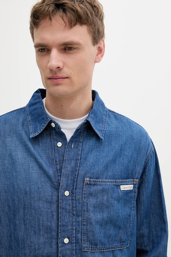 Πουκάμισο Calvin Klein Jeans μπλε J30J327509