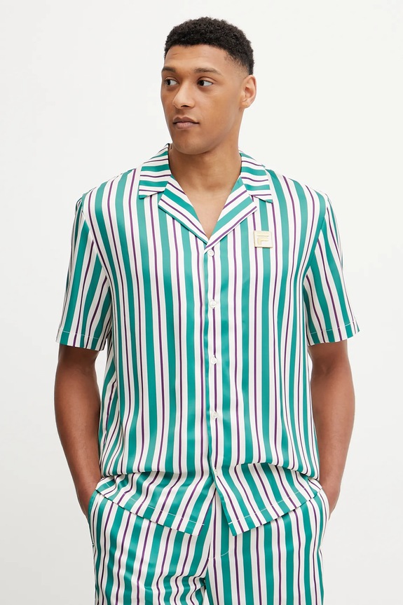 Fila camicia Lastro regolare verde FAM0926
