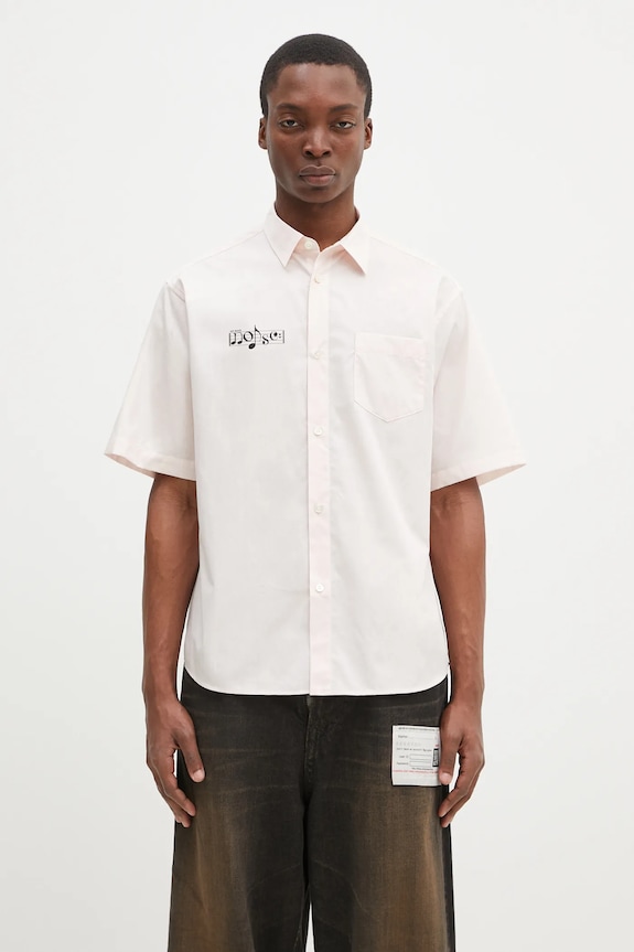 Хлопковая рубашка Undercover Shirt гладкий розовый UP1E4403