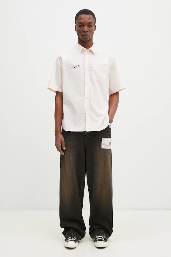 Хлопковая рубашка Undercover Shirt UP1E4403 розовый