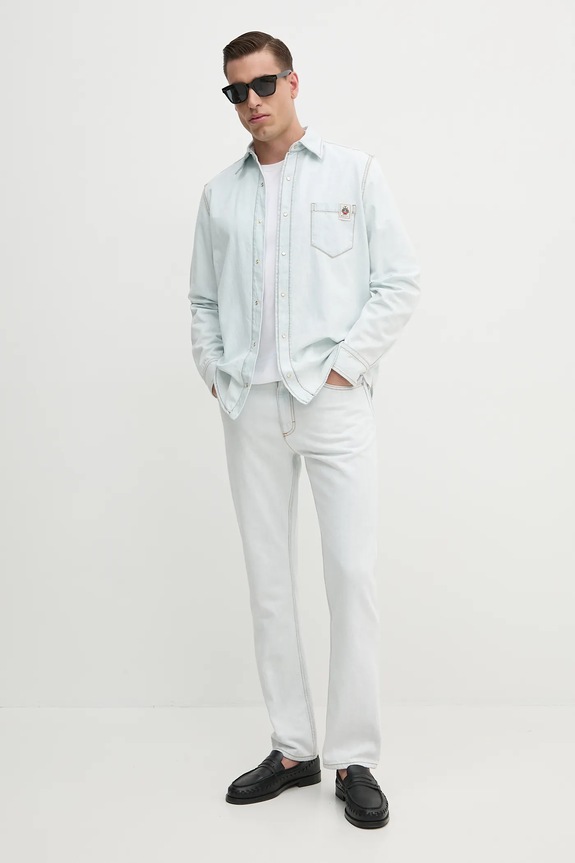 Bally camicia di jeans MSH02K blu SS25