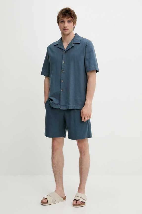 Bombažna srajca Won Hundred 3560.14234 modra SS25