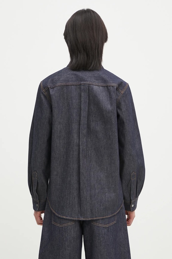 Oblečenie Rifľová košeľa Helmut Lang Curved Cl Shirt.Bkly O09DM501 tmavomodrá