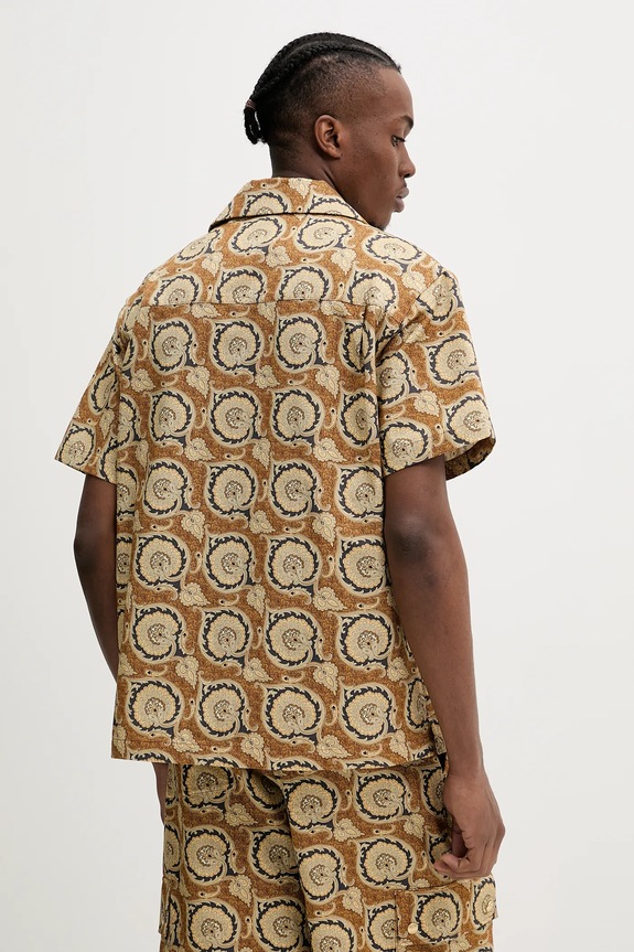 Oblečenie Bavlnená košeľa Drôle de Monsieur La Chemise Paisley G.SH203.CO189.MS hnedá