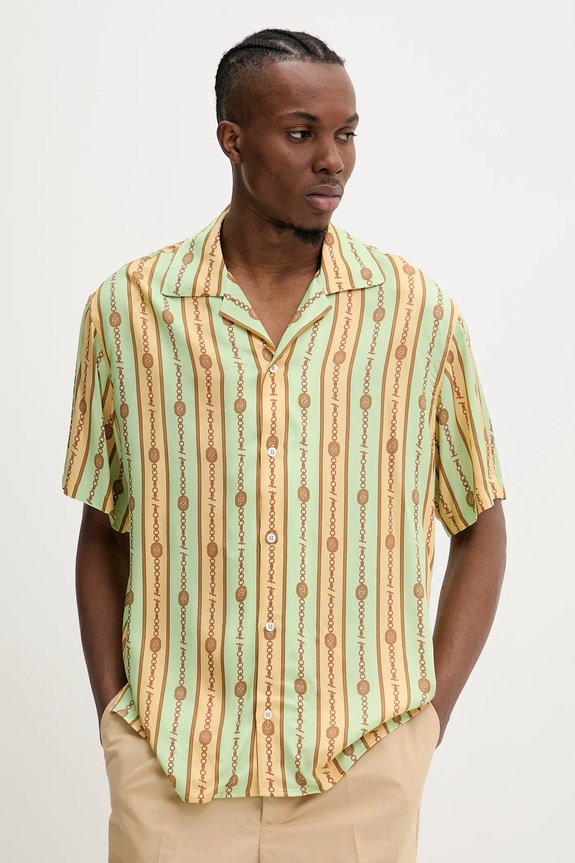 Košeľa Drôle de Monsieur La Chemise Bijoux zelená G.SH204.VI016.LGN