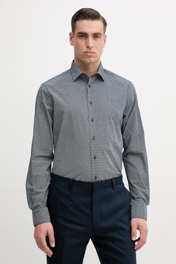 Pamučna košulja Tommy Hilfiger regular mornarsko plava MW0MW38960
