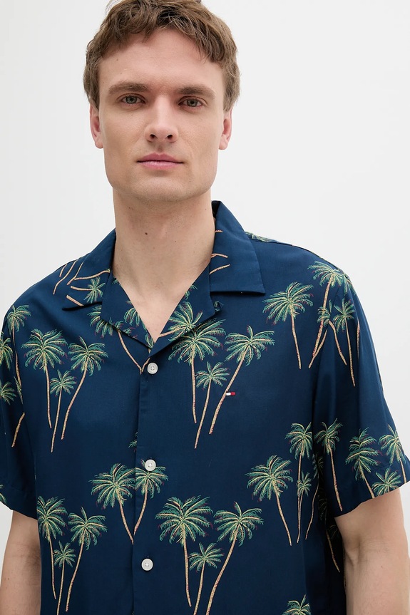 Tommy Hilfiger camicia blu navy MW0MW38580