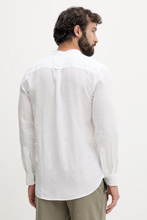 Abbigliamento Tommy Hilfiger camicia da uomo in lino MW0MW39271 bianco