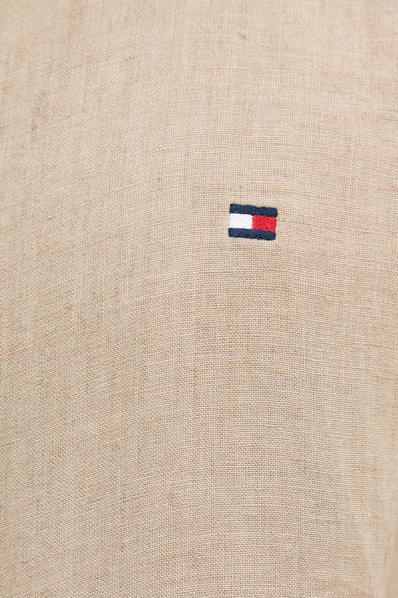 Tommy Hilfiger πουκάμισο ανδρικό λινό MW0MW39271 μπεζ