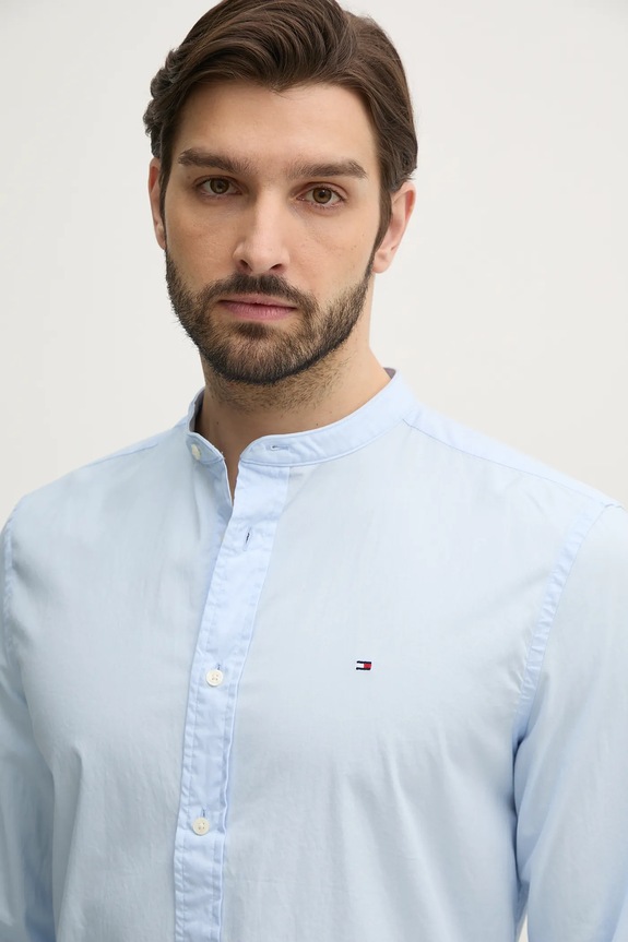 Tommy Hilfiger cămașă din bumbac albastru MW0MW39966
