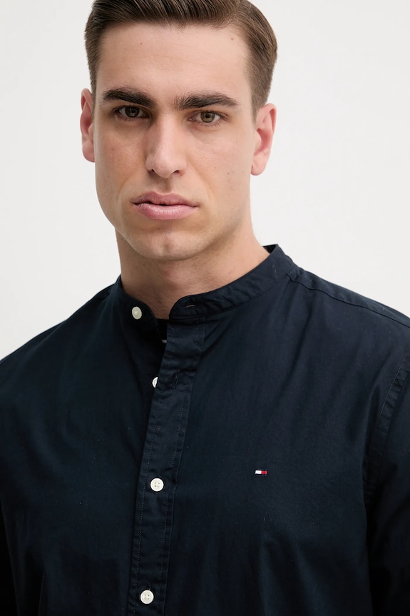 Tommy Hilfiger cămașă din bumbac bleumarin MW0MW39966
