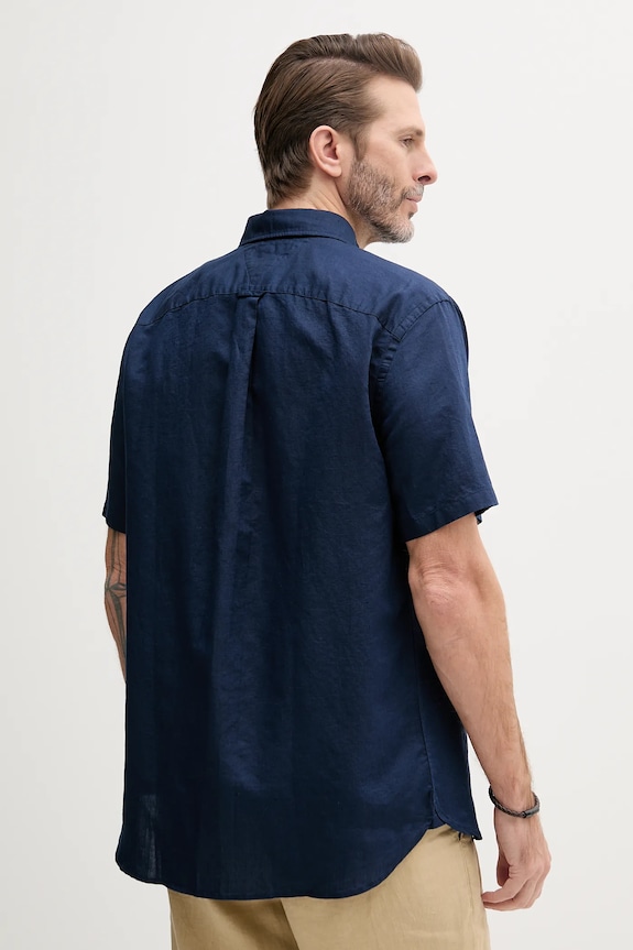 Ruházat Tommy Hilfiger lenvászon ing MW0MW40703 sötétkék