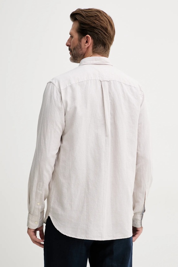 Îmbrăcăminte Tommy Hilfiger cămașă din amestec de in MW0MW40704 bej