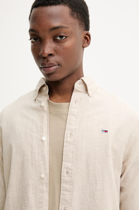 Srajca Tommy Jeans bež DM0DM20875