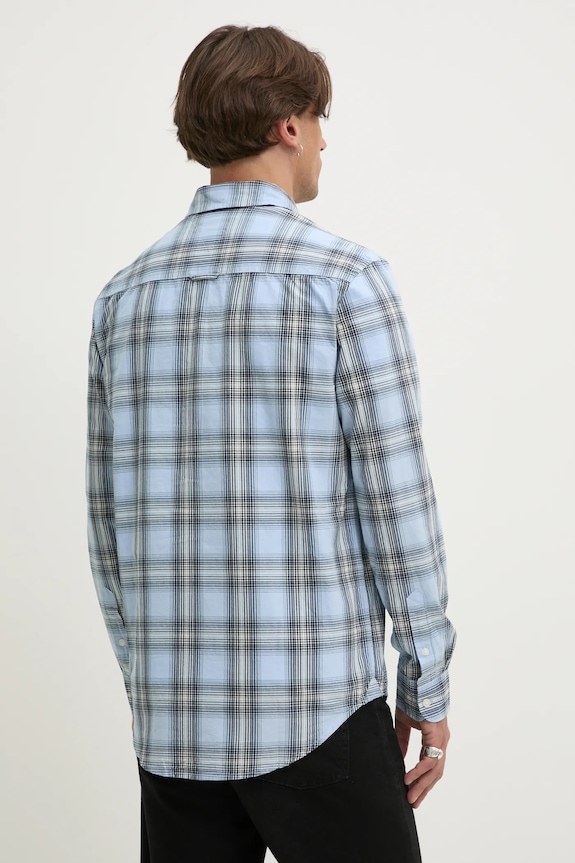 Odzież Tommy Jeans koszula bawełniana DM0DM20885 niebieski