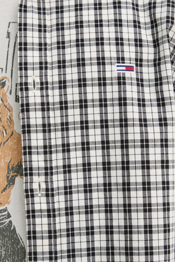 Pamučna košulja Tommy Jeans DM0DM20885 siva