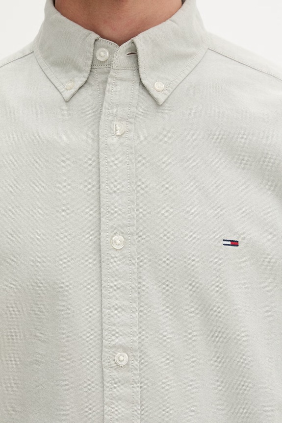 Tommy Jeans košeľa pánska bavlnená DM0DM21298 zelená