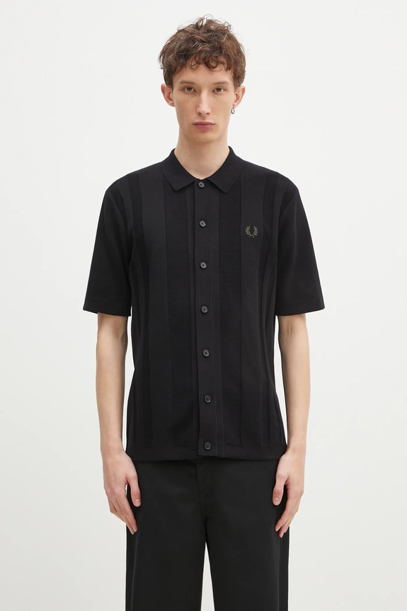 Fred Perry cotton shirt classic black K9727.102