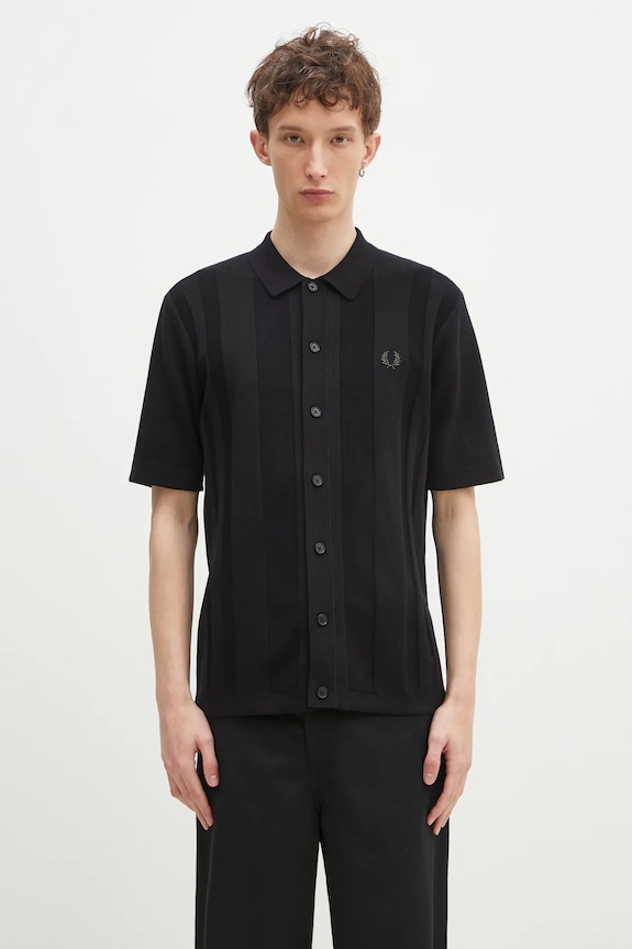 Fred Perry cotton shirt classic black K9727.102