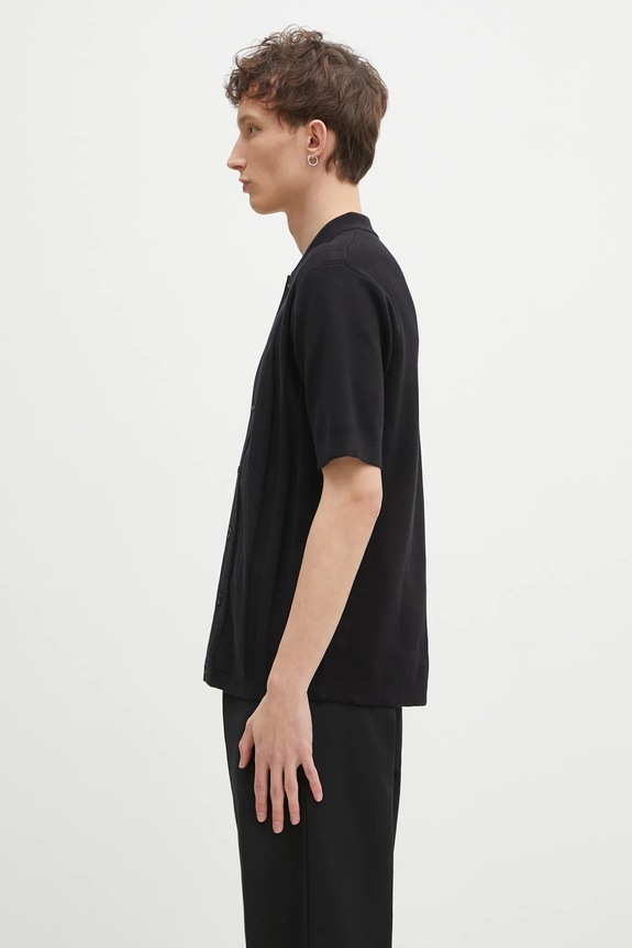 Fred Perry cotton shirt K9727.102 black SS25