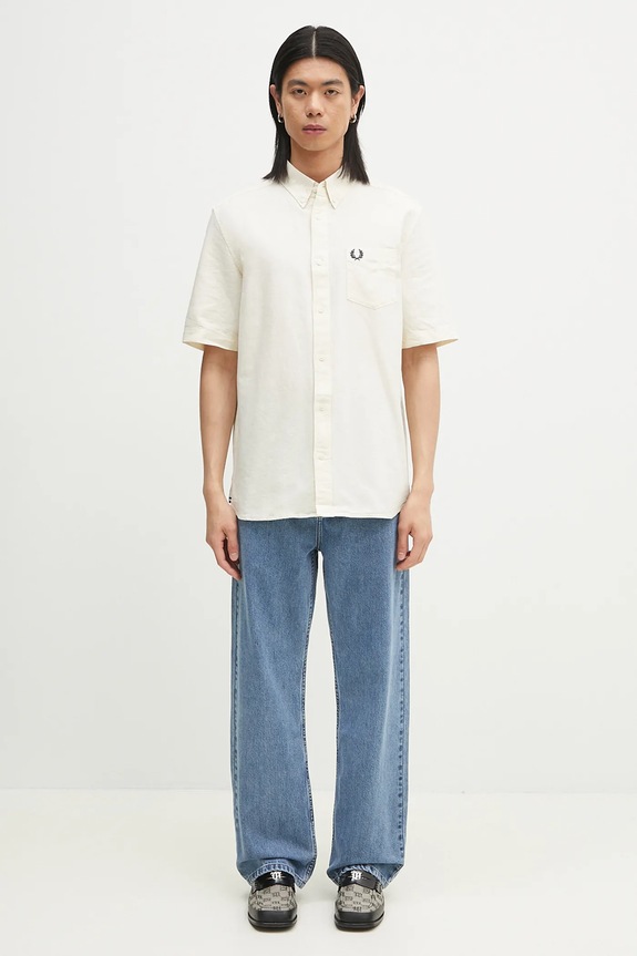 Fred Perry cotton shirt M8730.F79 beige