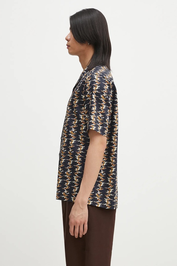 Fred Perry camicia in cotone M9629.608 blu navy SS25
