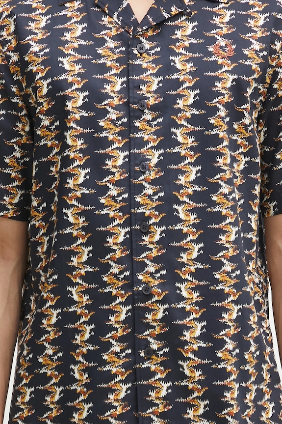 Fred Perry camicia in cotone blu navy M9629.608