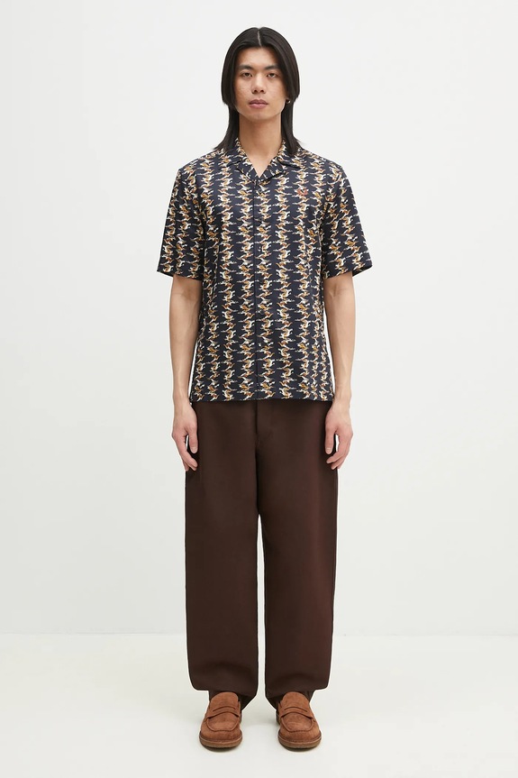 Fred Perry camicia in cotone M9629.608 blu navy