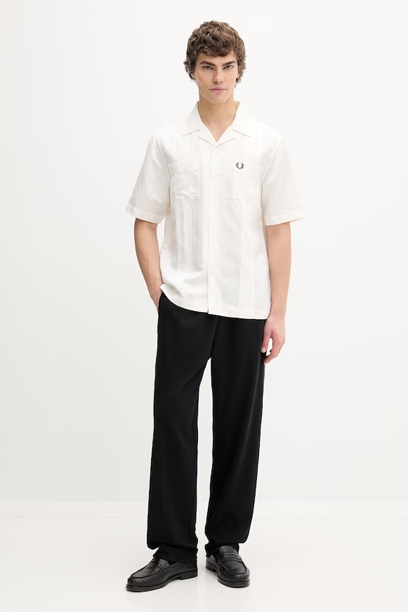 Fred Perry cămașă M9822.129 bej SS25