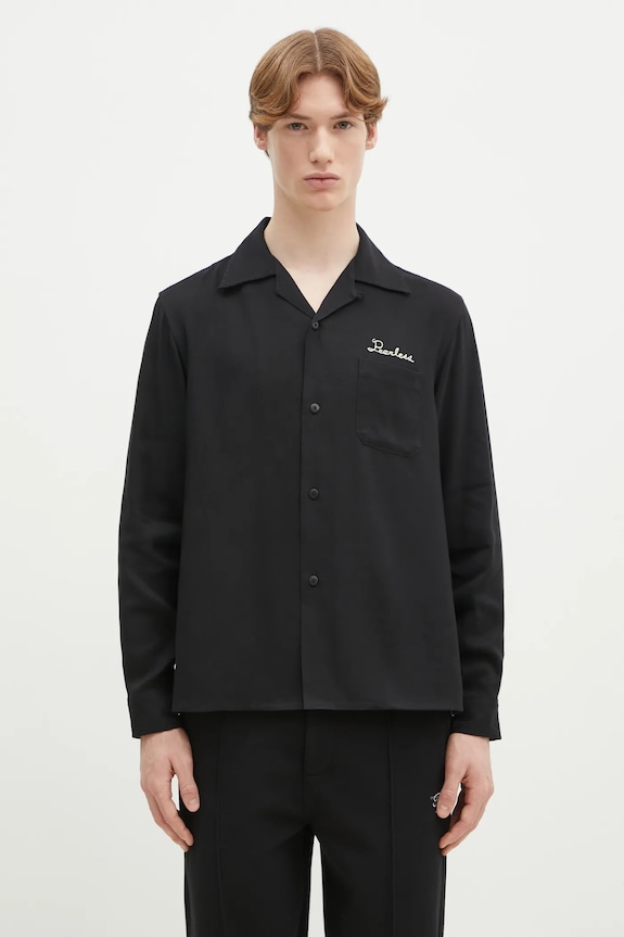 Πουκάμισο Visvim Keesey Sp Shirt L/S κανονικό μαύρο 125105011015