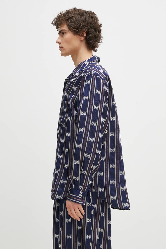 Риза Needles One-Up - Papillon Stripe QV106 тъмносин SS25
