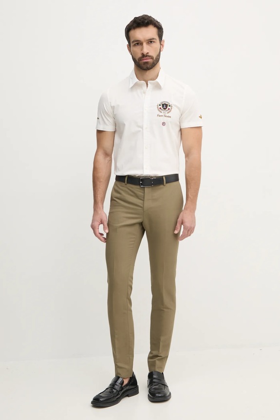 Aeronautica Militare koszula CA1285CT3288 beżowy SS25