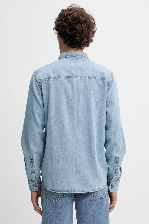 Îmbrăcăminte Guess Jeans cămașă din bumbac M5GH56.D5M82 albastru