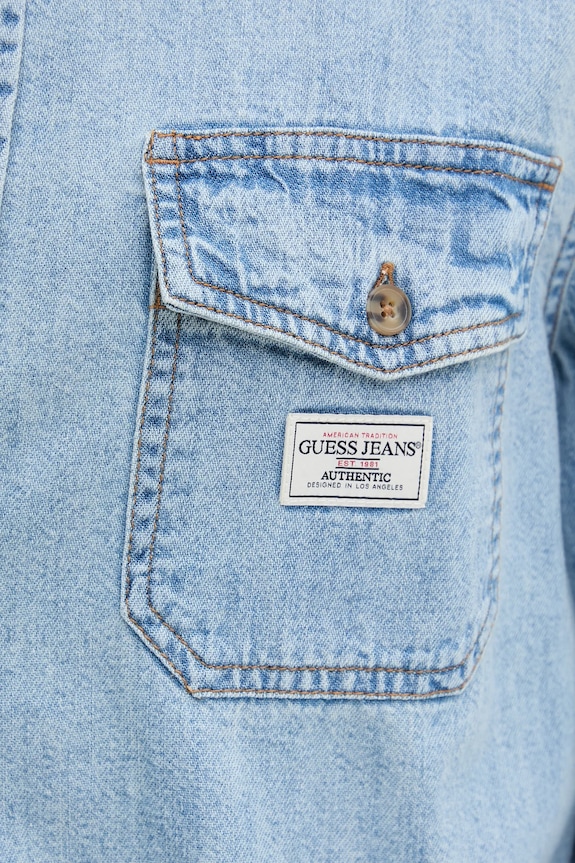 Guess Jeans cămașă din bumbac M5GH56.D5M82 albastru