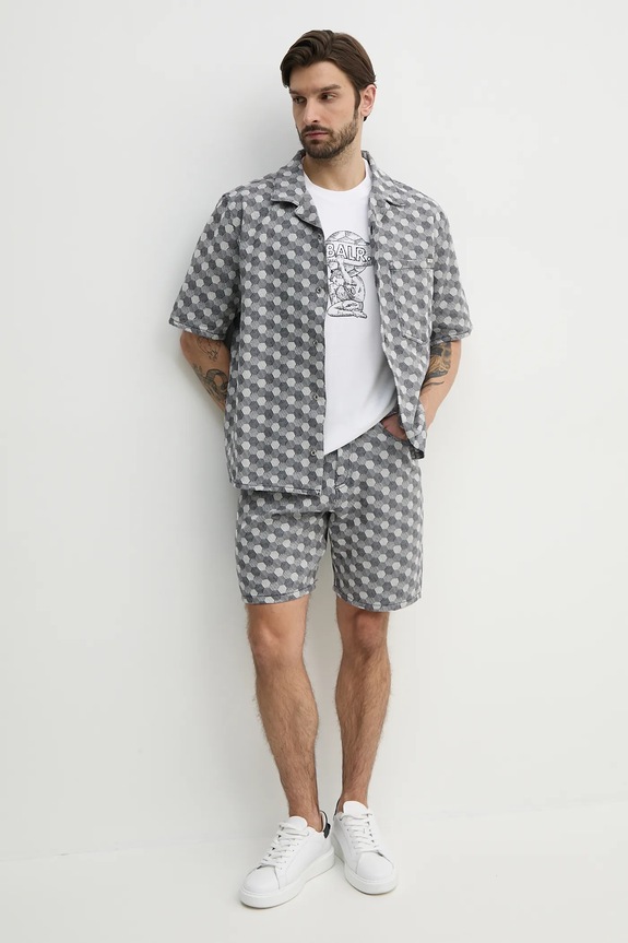 BALR. koszula bawełniana B1132.1010 szary SS25