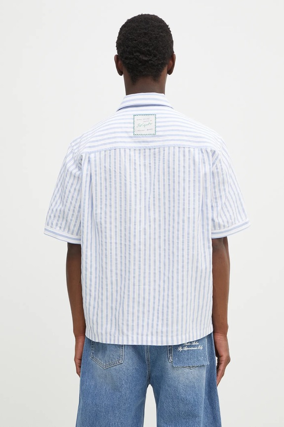 Одяг Бавовняна сорочка Axel Arigato Lido Striped Shirt A2908001 блакитний