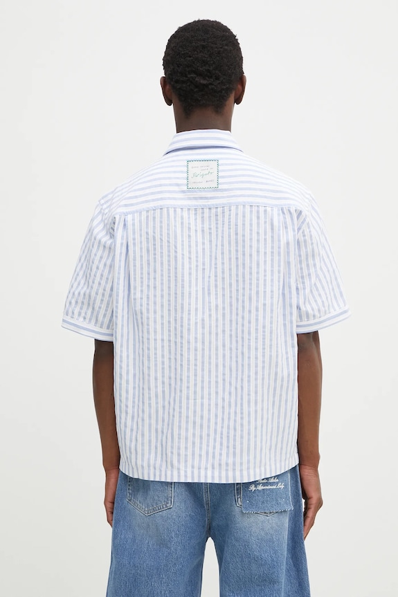 Одяг Бавовняна сорочка Axel Arigato Lido Striped Shirt A2908001 блакитний
