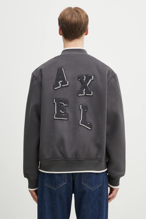 Axel Arigato wool bomber jacket Typo Varsity Jacket non-insulated gray A3074003