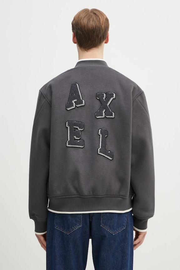 Axel Arigato wool bomber jacket Typo Varsity Jacket non-insulated gray A3074003