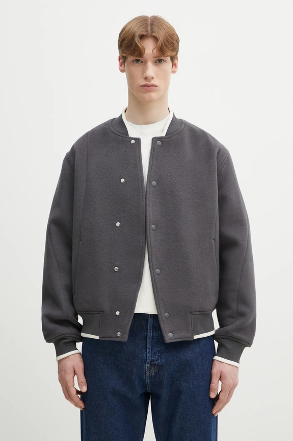 Clothing Axel Arigato wool bomber jacket Typo Varsity Jacket A3074003 gray
