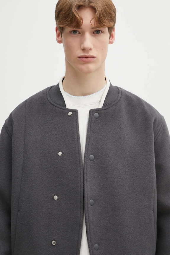 Axel Arigato wool bomber jacket Typo Varsity Jacket gray A3074003