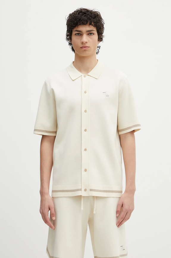 Filling Pieces camicia Classic corta beige 91222209936