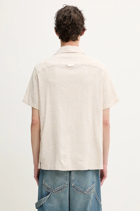 Oblečenie Košeľa s prímesou ľanu Filling Pieces Resort 91799809978 béžová