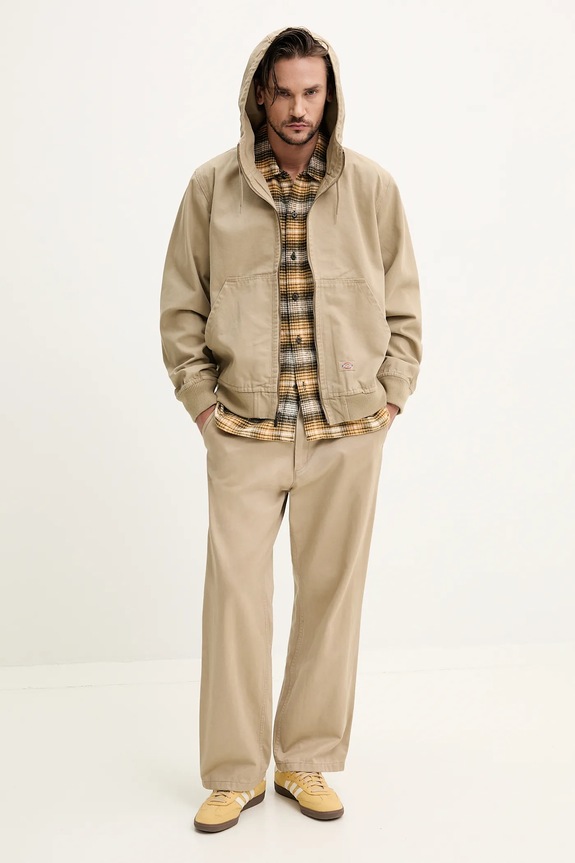 Βαμβακερό πουκάμισο Dickies DK0A8653K411 κίτρινο SS25