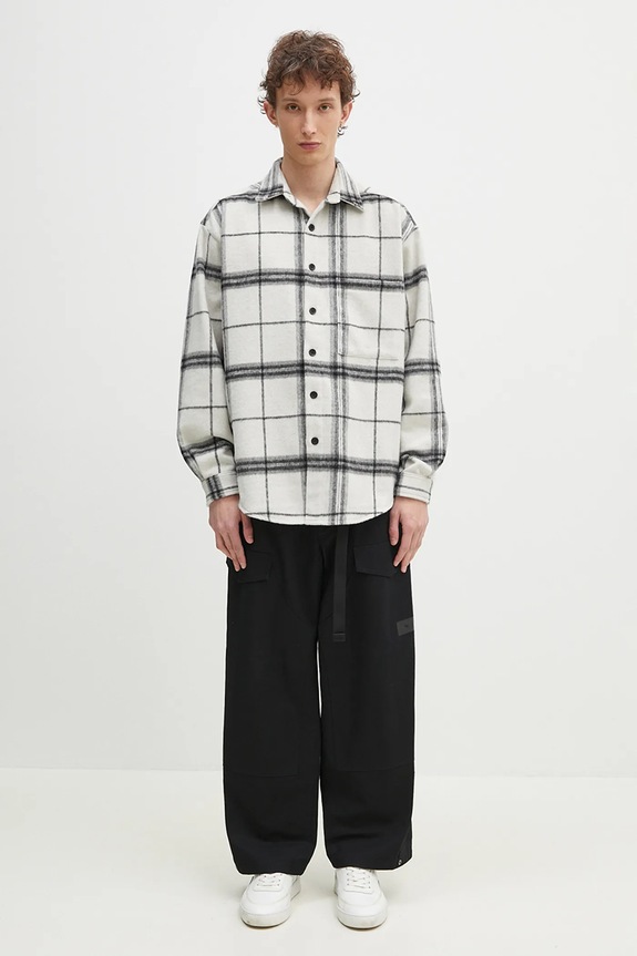 MKI MIYUKI ZOKU koszula z domieszką wełny Check Flannel Shirt CHECK.FLANNEL.SHIRT.OFF