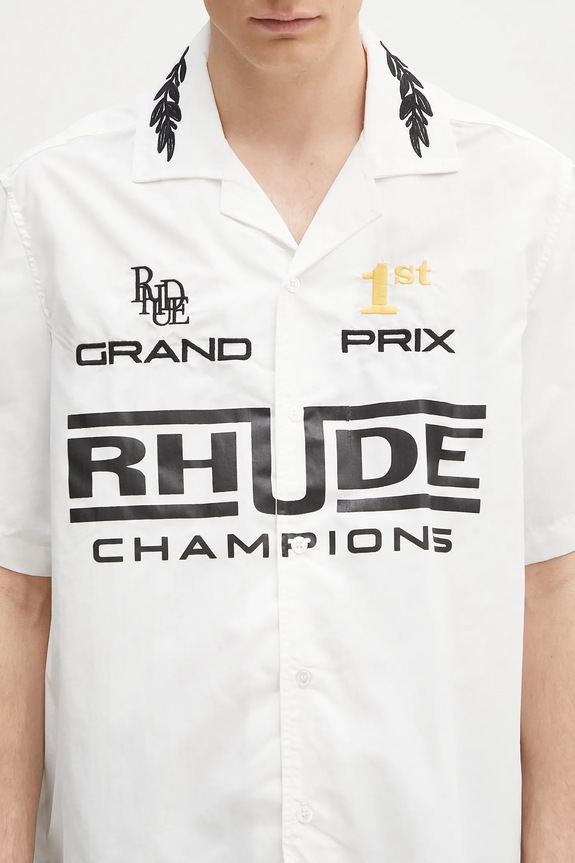 RHUDE shirt Champions Snap white RHPS25SR01005