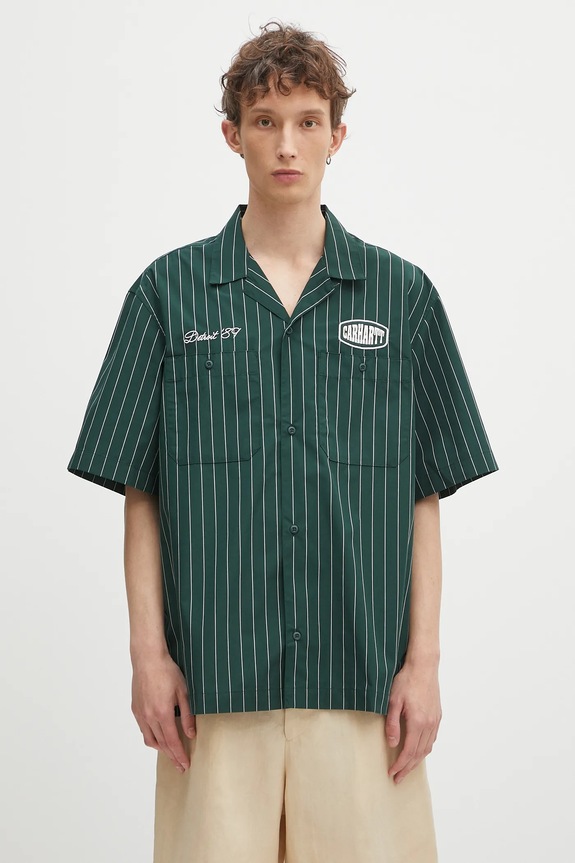 Carhartt WIP shirt S/S Hendry Shirt classic green I034534.2Y4XX
