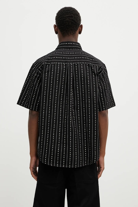 Clothing Carhartt WIP cotton shirt S/S Drewe Shirt I034537.2S0XX black